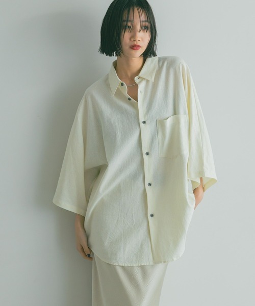 LOWRYS FARM（ローリーズファーム） シャツ 半袖 ノルマンディリネン