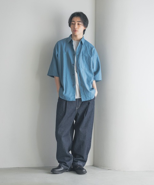 LOWRYS FARM（ローリーズファーム） シャツ 半袖 ノルマンディリネン