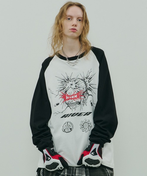 AIVER（アイバー） tシャツ Johann×AIVER GIRLラグランロンTEE メンズ