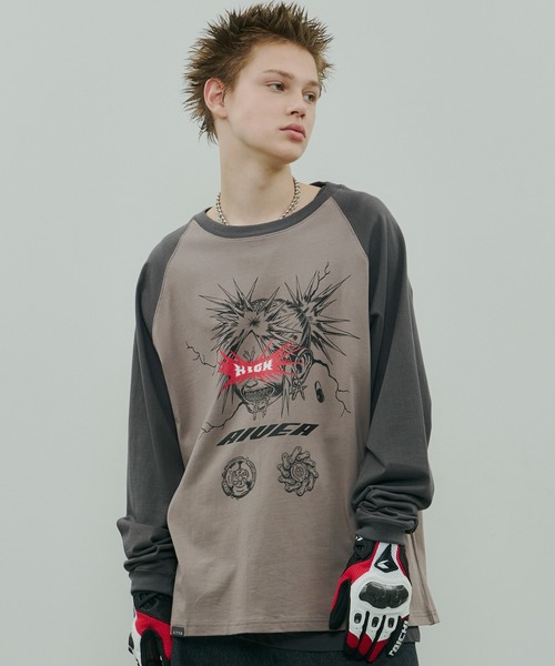 AIVER（アイバー） tシャツ Johann×AIVER GIRLラグランロンTEE メンズ