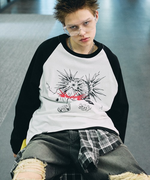 AIVER（アイバー） tシャツ Johann×AIVER GIRLラグランロンTEE メンズ