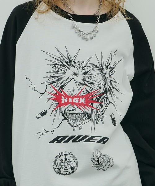 AIVER（アイバー） tシャツ Johann×AIVER GIRLラグランロンTEE メンズ 