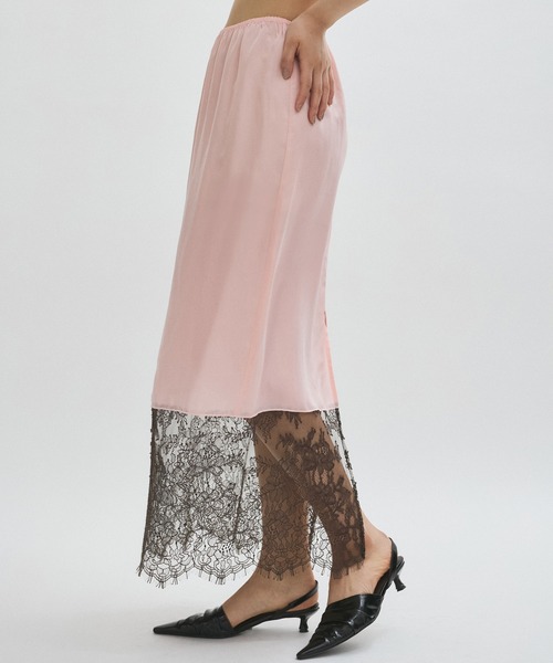 新品 アダムエロペ 「EMOELLE」キュプラレースイージースカート ADAM ET ROPE'（アダムエロペ） スカート 「EMOELLE」キュプラレース