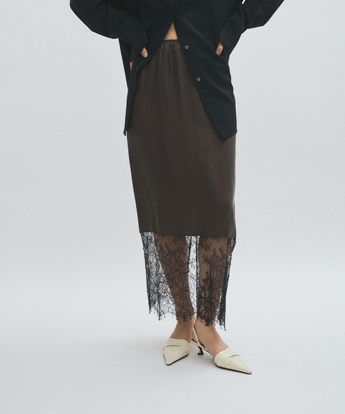 新品 アダムエロペ 「EMOELLE」キュプラレースイージースカート ADAM ET ROPE'｜【EMOELLE】キュプラレースイージースカート | Rakuten