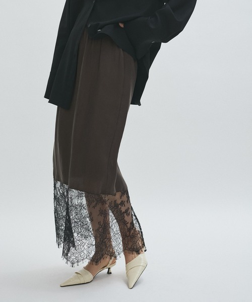 ADAM ET ROPE'（アダムエロペ） スカート 「EMOELLE」キュプラレース