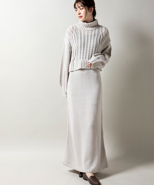 「MILLION CARATS」 ニットワンピース FREE ベージュ レディース_画像3