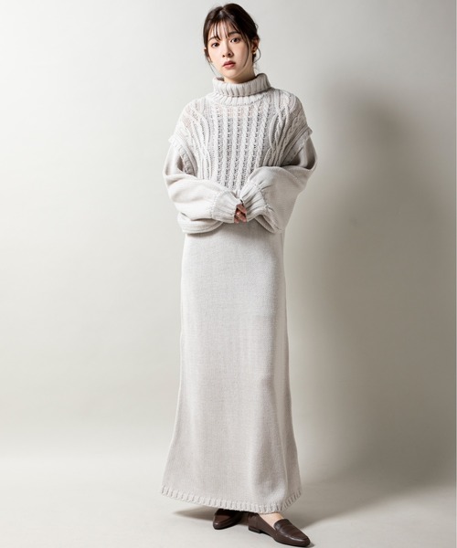 「MILLION CARATS」 ニットワンピース FREE ベージュ レディース_画像8