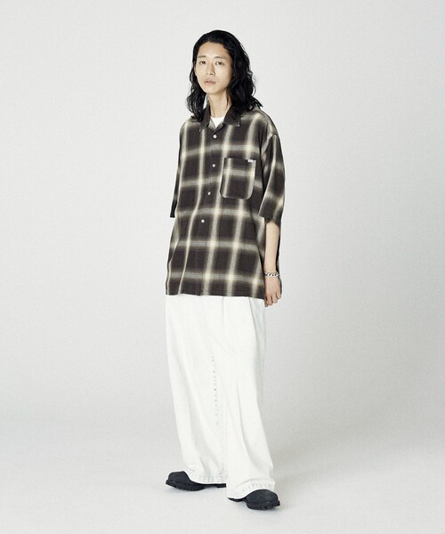 NAUTICA シャツ NAUTICA/ノーティカ Bleech Ombre Check S/S