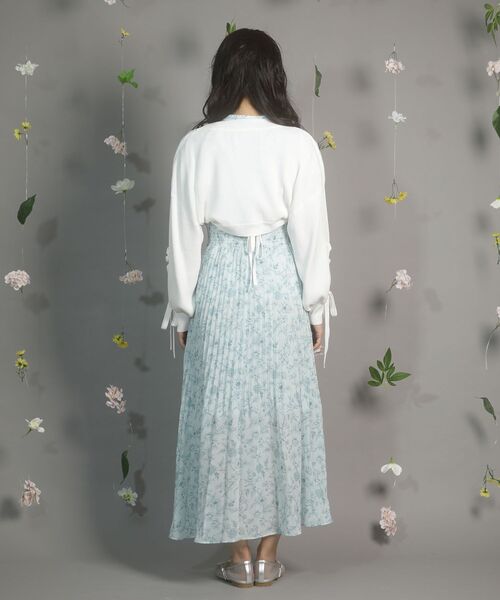 dazzlin ワンピース フレンチスリーブ花柄ワンピース : ZOZOTOWN