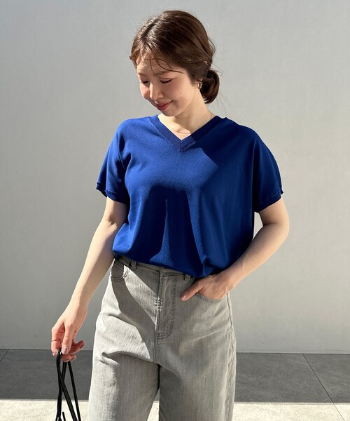新品未開封　アンフィーロ　スゴ機能美 Vネック ニット　ピンク UNFILO 【遮熱/UVケア】スゴ機能美 Vネック ニット （ピンク