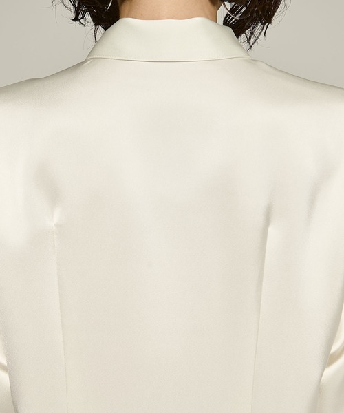 ブラウス シャツ 「STUDIOUS/ステュディオス」Stretch Satin Shirt/ストレッチサテンシャツ レディース STUDIOUS ブラウス シャツ 「STUDIOUS/ステュディオス」Stretch