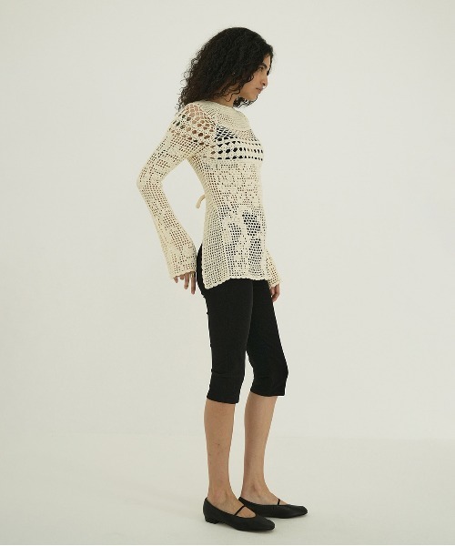 CLANE（クラネ） ニット セーター BACK OPEN CROCHET KNIT TOPS