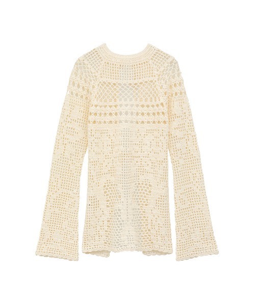 CLANE（クラネ） ニット セーター BACK OPEN CROCHET KNIT TOPS
