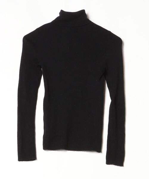 「BLUE LABEL CRESTBRIDGE」 刺繍タートルネックニット 38 ブラック レディース_画像2
