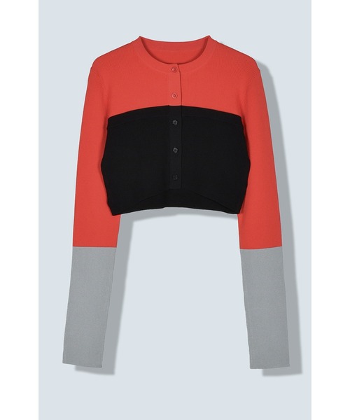 OMMO（オーエムエムオー） カーディガン BUSTIER DOCKING KT CD