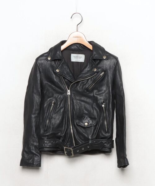beautiful people 140サイズレザーライダースジャケット beautiful