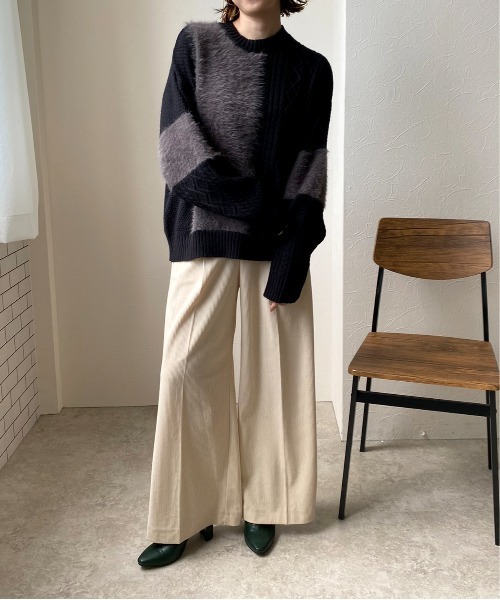 「LHELBIE」 コーデュロイパンツ M ピンク レディース_画像2