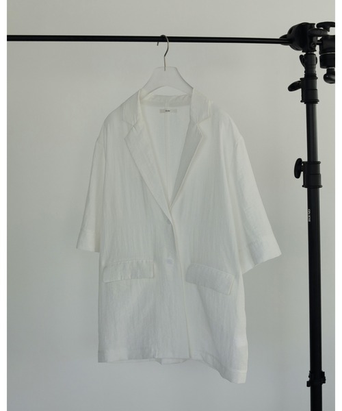 anuke ジャケット ノーカラージャケット Half Sleeve Jacket