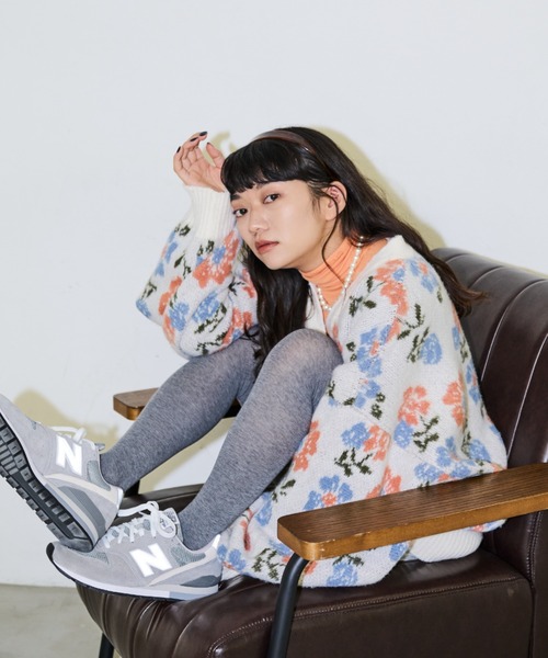 「MERLOT」 ニットカーディガン FREE ブルー レディース_画像2