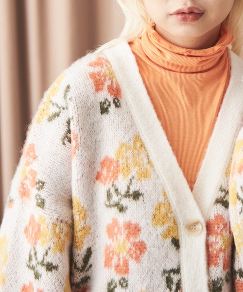 「MERLOT」 ニットカーディガン FREE ブルー レディース_画像8