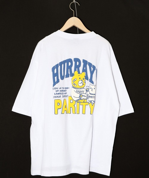 ScoLar Parity tシャツ 352110：クマとネコのアメフト柄 バック
