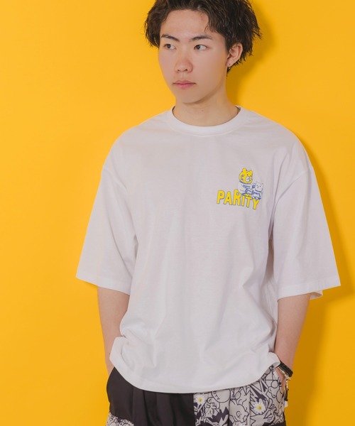 ScoLar Parity tシャツ 352110：クマとネコのアメフト柄 バック