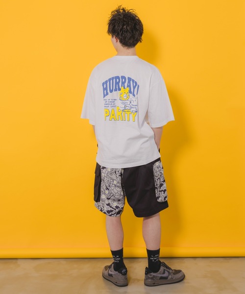 ScoLar Parity tシャツ 352110：クマとネコのアメフト柄 バック