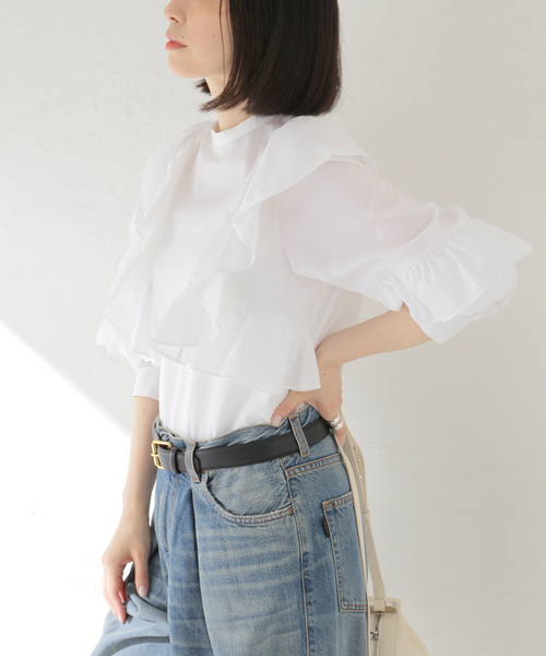 「Spick & Span」 長袖ブラウス - ベージュ レディース Spick＆Span 「Spick & Span」 長袖ブラウス - ベージュ