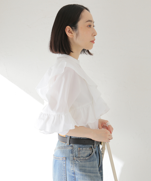 Spick＆Span 「Spick & Span」 長袖ブラウス - ベージュ