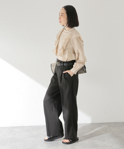 「Spick & Span」 長袖ブラウス - ベージュ レディース Spick＆Span 「Spick & Span」 長袖ブラウス - ベージュ