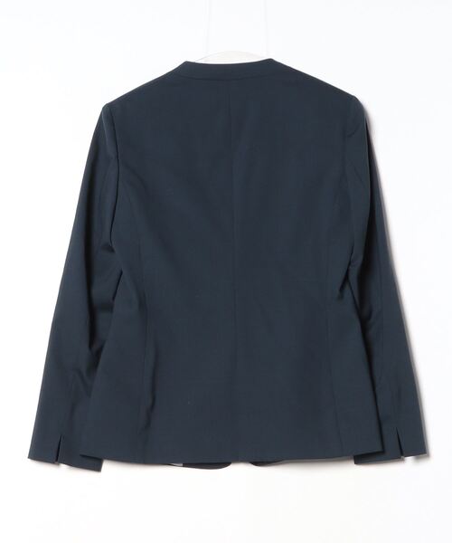 GREEN LABEL RELAXING ノーカラージャケット 38 ネイビー green label relaxing 「green relaxing」 ノーカラージャケット