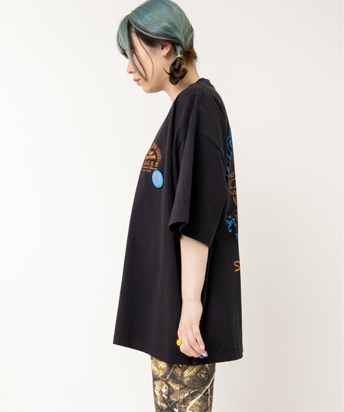 【ブラック】M2503 ヘビトラBIG T RNA（アールエヌエー） tシャツ M2503 ヘビトラBIG T レディース
