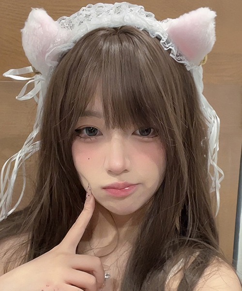 c.u.l カチューシャ フリル ふわもこ 猫耳 ヘアバンド カチューシャ
