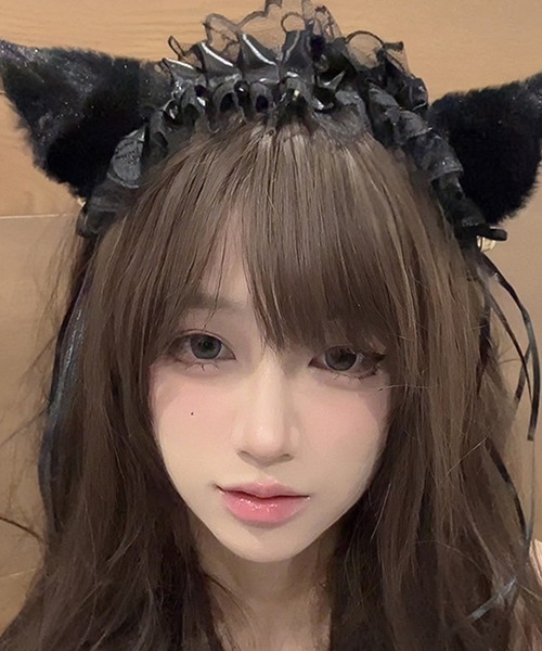 c.u.l カチューシャ フリル ふわもこ 猫耳 ヘアバンド カチューシャ