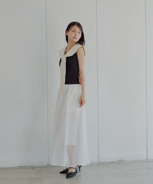 ニット セーター 「SALON by Chico/4色展開」セーラーノースリベスト レディース Chico ニット セーター 「SALON by Chico/4色展開」セーラー