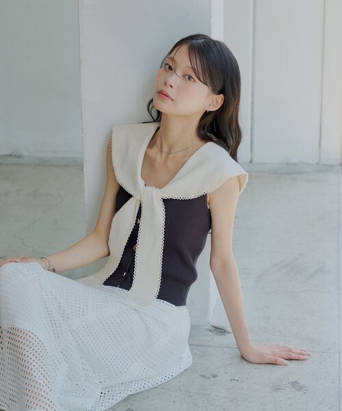 Chico ニット セーター 「SALON by Chico/4色展開」セーラー