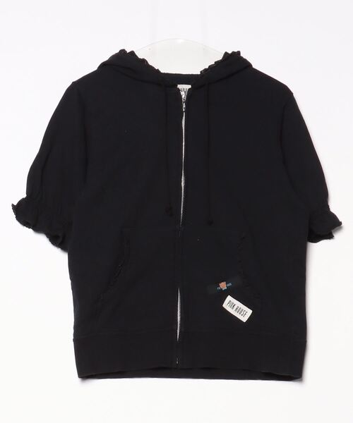 「PINK HOUSE」 ジップアップパーカー LARGE ブラック レディース