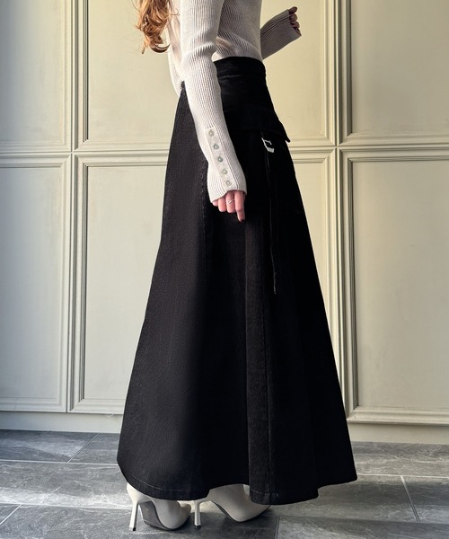 「JUNOAH」 スカート LARGE オリーブ レディース_画像3