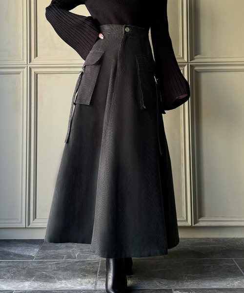 「JUNOAH」 スカート LARGE オリーブ レディース_画像7