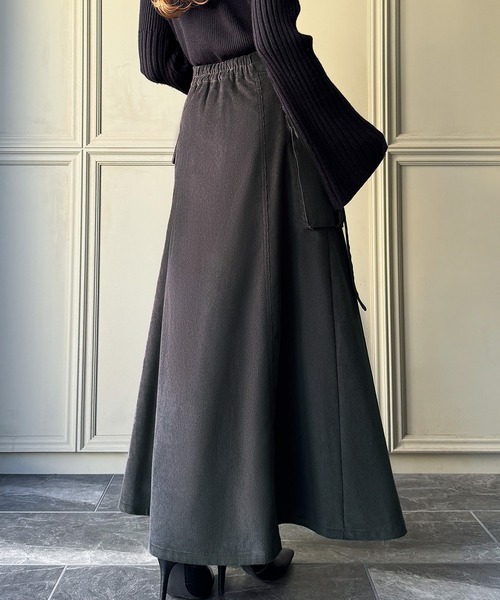 「JUNOAH」 スカート LARGE オリーブ レディース_画像9