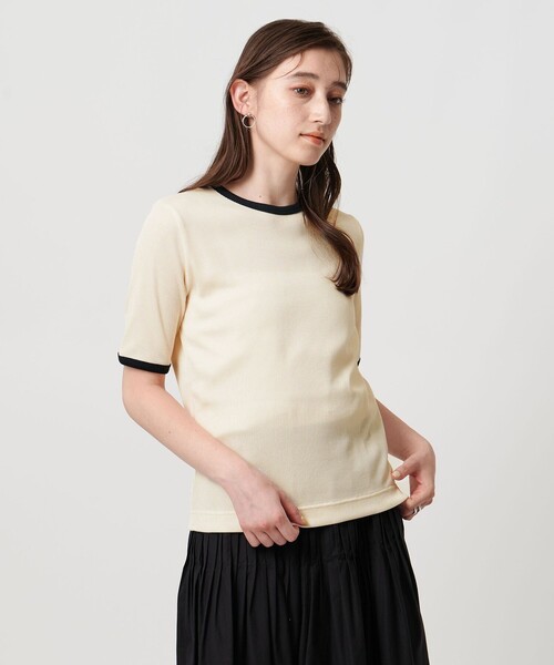 UNITED ARROWS  リブ バイカラー パイピング Tシャツ UNITED ARROWS tシャツ リブ バイカラーパイピング Tシャツ