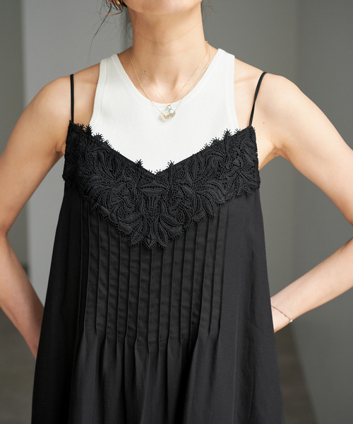 【新品】VERMEIL par iena ウール×レースキャミソールワンピース IENA ワンピース レースキャミソールワンピース : ZOZOTOWN