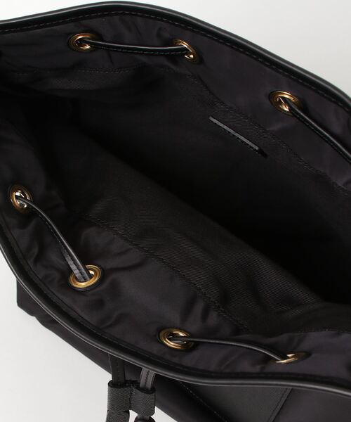ショルダーバッグ Leather Pocket High Count Taffeta Drawstring Bag メンズ レディースの画像