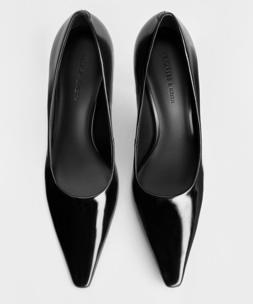 【新品】オープントゥ・スティレットヒールパンプス CHARLES ＆ KEITH（チャールズ&キース） パンプス テーパード スクエア