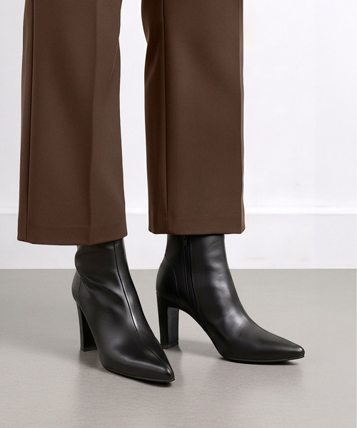 MAMIAN（マミアン） ブーツ ポインテッドトゥ ショートブーツ (8.0cm