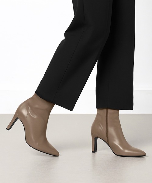 MAMIAN（マミアン） ブーツ ポインテッドトゥ ショートブーツ (8.0cm