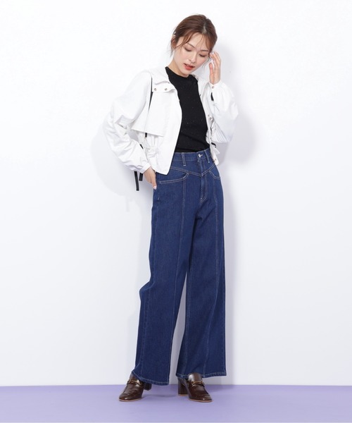JILL STUART ジルスチュアート リボン ナイロンぺプラムブルゾン JILL by JILL STUART（ジルバイジルスチュアート） ブルゾン アウター
