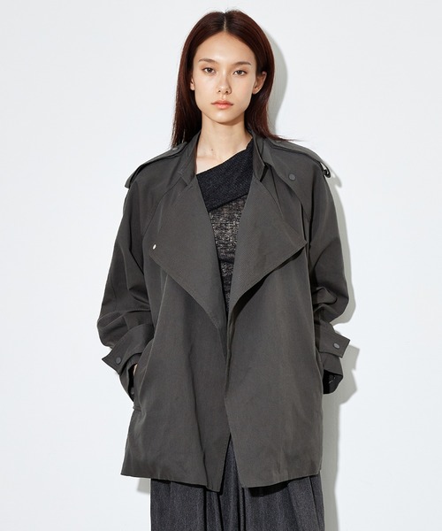 SUWDEE トレンチコート コート fly front trench coat レディース