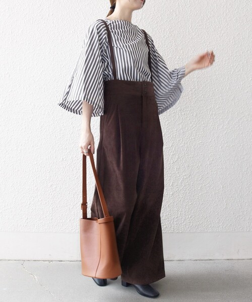 SHIPS any ワイドパンツ パンツ コーデュロイ any:「手洗い可能