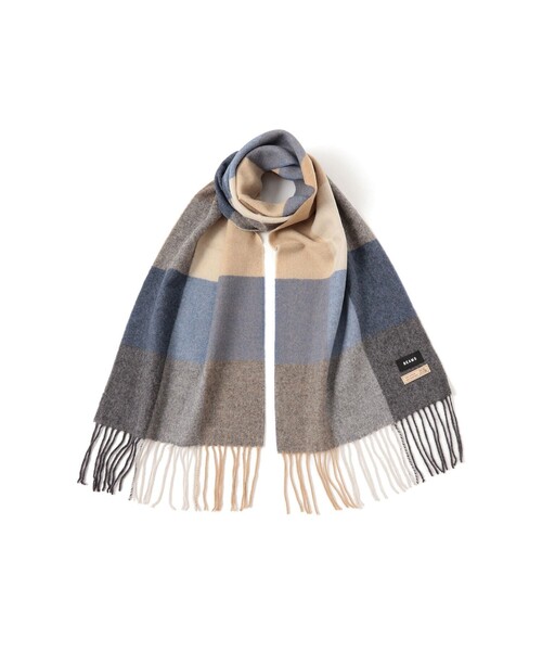 BEAMS（ビームス） マフラー ブロックチェック アルパカ マフラー